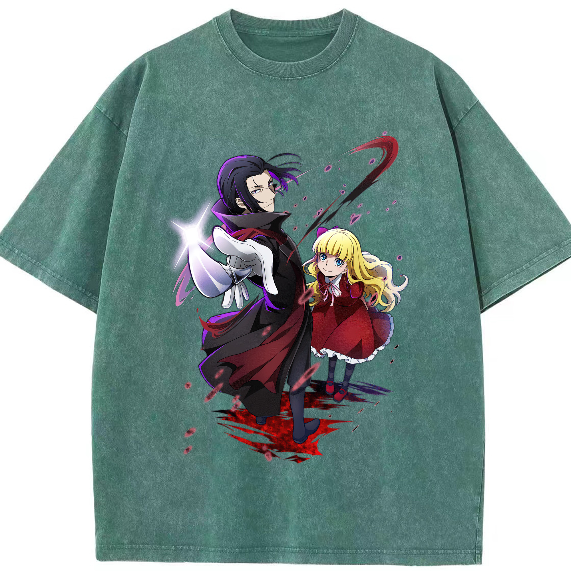 （画像用） 文豪ストレイドッグス Bungo Stray Dogs 綿100% ヴィンテージ風 半袖Tシャツ（フロントプリント）